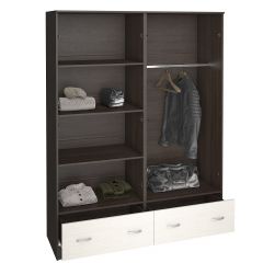 Шкаф Ронда ШК-4 с зеркалом (венге/беленый дуб) в Коротчаево - korotchaevo.mebel24.online | фото 2