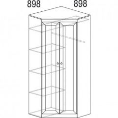 Шкаф угловой №606 "Инна" (угол 898*898) Денвер светлый в Коротчаево - korotchaevo.mebel24.online | фото