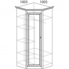 Шкаф угловой №662 "Флоренция" Фасад глухой (угол 1005*1005) Дуб оксфорд в Коротчаево - korotchaevo.mebel24.online | фото 2