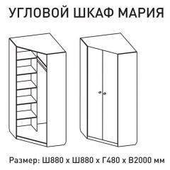 Шкаф угловой Мария 880*880 (ЛДСП 1 кат.) в Коротчаево - korotchaevo.mebel24.online | фото 2