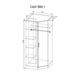 СОФИ СШУ860.1 Шкаф угловой в Коротчаево - korotchaevo.mebel24.online | фото 2