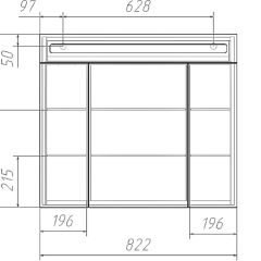 Шкаф-зеркало Аврора 80 с подсветкой LED Домино (DV8009HZ) в Коротчаево - korotchaevo.mebel24.online | фото 10