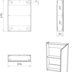 Шкаф-зеркало Мечта 50 Дуб сонома АЙСБЕРГ (DM2318HZ) в Коротчаево - korotchaevo.mebel24.online | фото 7