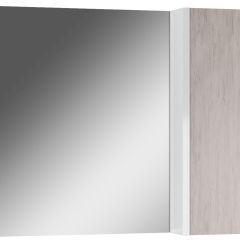 Шкаф-зеркало Uno 80 Дуб серый левый/правый Домино (DU1504HZ) в Коротчаево - korotchaevo.mebel24.online | фото