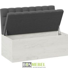 Скамья прямая ДЕНВЕР Крафт белый/Серый в Коротчаево - korotchaevo.mebel24.online | фото 2