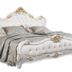Спальня Натали 4-х ств 1800 (белый глянец/экокожа) в Коротчаево - korotchaevo.mebel24.online | фото 3