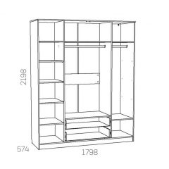 НМ 011.84 Х Шкаф комбинированный "Оливия" в Коротчаево - korotchaevo.mebel24.online | фото 3