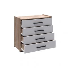Спальня Соната Комод (Белый/Дуб крафт золотой) в Коротчаево - korotchaevo.mebel24.online | фото 2