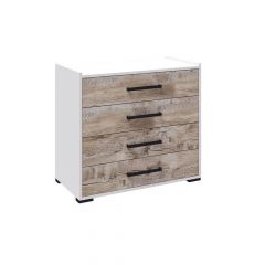 Спальня Соната Комод (Белый/Дуб юкон) в Коротчаево - korotchaevo.mebel24.online | фото