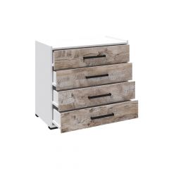 Спальня Соната Комод (Белый/Дуб юкон) в Коротчаево - korotchaevo.mebel24.online | фото 2