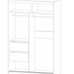 ВЕРОНА Шкаф-купе 1400 (ясень шимо комб.) в Коротчаево - korotchaevo.mebel24.online | фото 2
