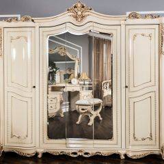 Спальный гарнитур Джоконда (крем) Шкаф 5-ти ств./Кровать 1800 в Коротчаево - korotchaevo.mebel24.online | фото 10