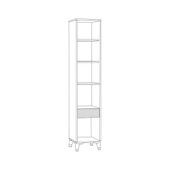 Стеллаж 13.145 Миндаль в Коротчаево - korotchaevo.mebel24.online | фото 3