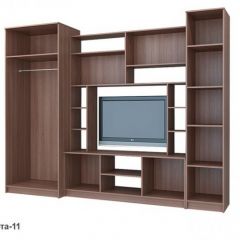 Стенка Марта 11 (Ясень темный/светлый) в Коротчаево - korotchaevo.mebel24.online | фото 3