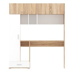 Стол компьютерный ПКС-1 (дуб сонома/белый глянец) в Коротчаево - korotchaevo.mebel24.online | фото 4