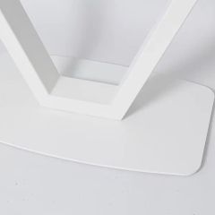 Стол Лотус раздвижной со стеклом (белый) в Коротчаево - korotchaevo.mebel24.online | фото 2