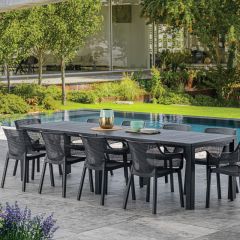 Стол раскладной Джули (Julie Double table 2 configurations) Графит в Коротчаево - korotchaevo.mebel24.online | фото 5