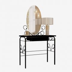 Столик дамский с ящиком ЛДСП венге/черный в Коротчаево - korotchaevo.mebel24.online | фото