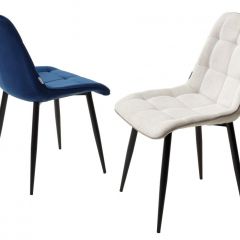 Стул CHIC BLUVEL-86 NAVY BLUE / черный каркас М-City в Коротчаево - korotchaevo.mebel24.online | фото 2
