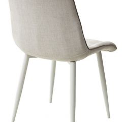 Стул CHIC HE622-01/ HE622-05 топленое молоко, ткань/ белый каркас М-City в Коротчаево - korotchaevo.mebel24.online | фото 2