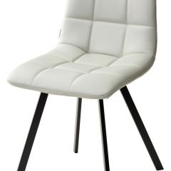 Стул CHILLI SQUARE HK017-03 светло-серый, PU/ черный каркас М-City в Коротчаево - korotchaevo.mebel24.online | фото