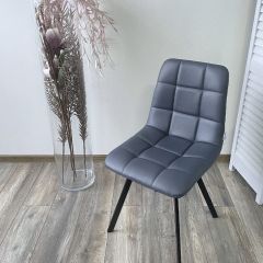 Стул CHILLI SQUARE HK017-09 серо-черничный, PU/ черный каркас М-City в Коротчаево - korotchaevo.mebel24.online | фото 7