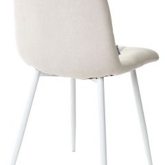 Стул CHILLI UF860-01B бежевый, ткань/белый каркас М-City в Коротчаево - korotchaevo.mebel24.online | фото 2