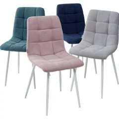 Стул CHILLI UF860-04B сиреневый, ткань/ белый каркас М-City в Коротчаево - korotchaevo.mebel24.online | фото 2