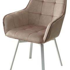 Стул MAVERICK 360 град. поворот. BLUVEL-40 BEIGE/ белый каркас, М-City в Коротчаево - korotchaevo.mebel24.online | фото