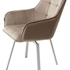 Стул MAVERICK 360 град. поворот. BLUVEL-40 BEIGE/ белый каркас, М-City в Коротчаево - korotchaevo.mebel24.online | фото 8