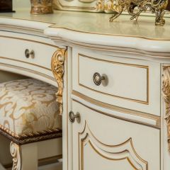 Туалетный стол + Зеркало Мона Лиза (крем) в Коротчаево - korotchaevo.mebel24.online | фото 4