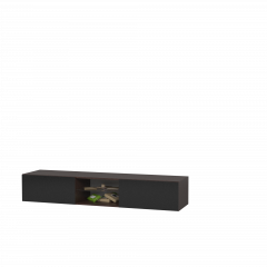 Тумба Подвесная 2 (белый/белый /белый лакобель) в Коротчаево - korotchaevo.mebel24.online | фото 2