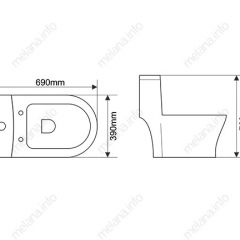 Унитаз-моноблок MELANA MLN-2011D в Коротчаево - korotchaevo.mebel24.online | фото 2