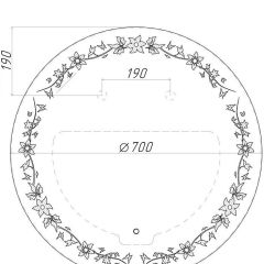 Зеркало Амстердам 700х700 с подсветкой Домино (GL7026Z) в Коротчаево - korotchaevo.mebel24.online | фото 8