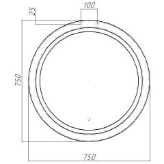 Зеркало Gia 75 white с подсветкой Sansa (SGa1044Z) в Коротчаево - korotchaevo.mebel24.online | фото 6