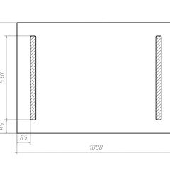 Зеркало Good Light 2-100 с подсветкой Домино (GL7016Z) в Коротчаево - korotchaevo.mebel24.online | фото 3