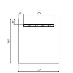 Зеркало Good Light 65 с подсветкой Домино (GL7005Z) в Коротчаево - korotchaevo.mebel24.online | фото 2