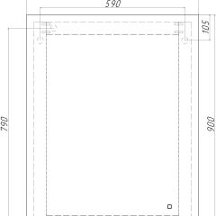 Зеркало Каракас 900х700 с подсветкой Домино (GL7043Z) в Коротчаево - korotchaevo.mebel24.online | фото 8