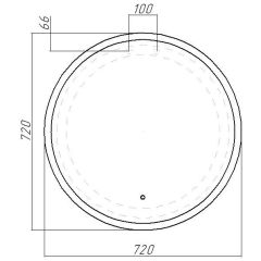 Зеркало Moon 72 white с подсветкой Sansa (SMo1046Z) в Коротчаево - korotchaevo.mebel24.online | фото 8