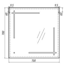 Зеркало Ray 70 black с подсветкой Sansa (SR1038Z) в Коротчаево - korotchaevo.mebel24.online | фото 6