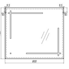 Зеркало Ray 80 black с подсветкой Sansa (SR1037Z) в Коротчаево - korotchaevo.mebel24.online | фото 7