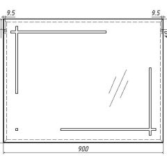 Зеркало Ray 90 black с подсветкой Sansa (SR1036Z) в Коротчаево - korotchaevo.mebel24.online | фото 6