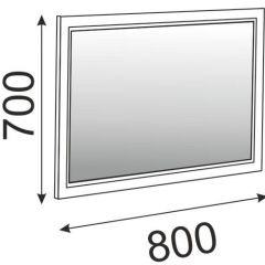 Зеркало в раме М15 Беатрис (дуб млечный) в Коротчаево - korotchaevo.mebel24.online | фото 2