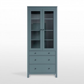 2.08.07.130.6 САГА шкаф с витриной 90 темно-бирюзовый RU в Коротчаево - korotchaevo.mebel24.online | фото 2