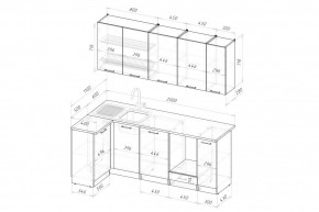 АЛЬБА Кухонный гарнитур Прайм 400 (1100*2000 мм) в Коротчаево - korotchaevo.mebel24.online | фото 2