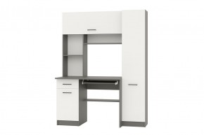 АЛЬФА Стол рабочий (графит/белый) в Коротчаево - korotchaevo.mebel24.online | фото 1
