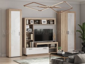 Ангара Пенал (Белый глянец/Сонома) в Коротчаево - korotchaevo.mebel24.online | фото 3
