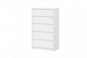 АЙДЕН КМ06-700 Комод 5 ящиков (белый) в Коротчаево - korotchaevo.mebel24.online | фото