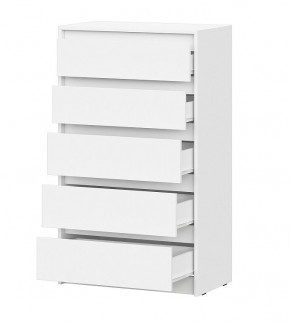 АЙДЕН КМ06-700 Комод 5 ящиков (белый) в Коротчаево - korotchaevo.mebel24.online | фото 2