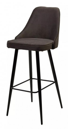 Барный стул NEPAL-BAR ГРАФИТ #14, велюр/ черный каркас (H=78cm) М-City в Коротчаево - korotchaevo.mebel24.online | фото 1